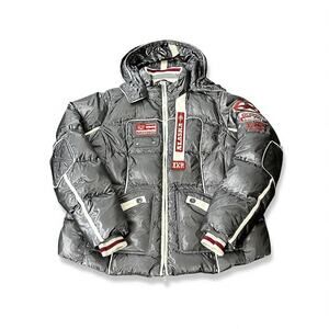 Bogner Metallic Silver Down Feather Ski Coat Size 46 / US 16 Excellent
